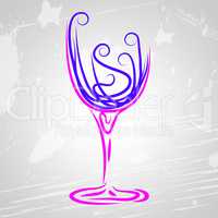 Wine Glass Indicates Beverage Alcoholic And Celebrations