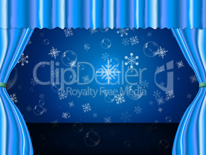 Snowflake Copyspace Indicates Ice Crystal And Celebrate