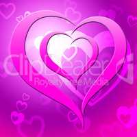 Background Heart Represents Valentine Day And Affection
