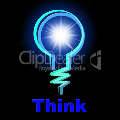 Light Bulb Means Think About It And Thinking