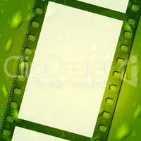 Copyspace Green Indicates Negative Film And Backdrop