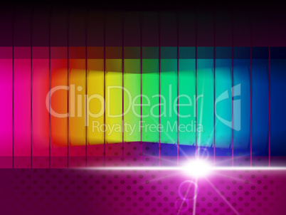 Glow Spectrum Shows Color Guide And Chromatic