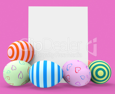 Easter Eggs Represents Blank Space And Copy-Space