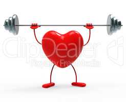 Weights Fitness Indicates Heart Shapes And Exercise