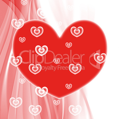 Hearts Background Shows Valentine Day And Affection