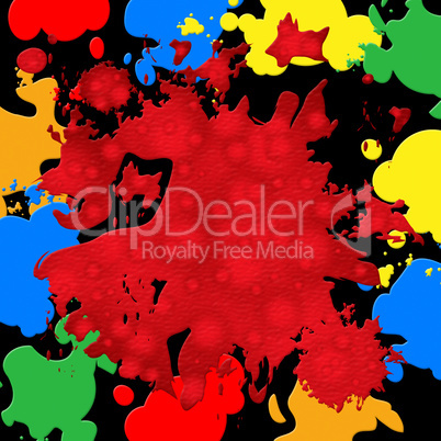 Splash Background Represents Paint Colors And Spatter