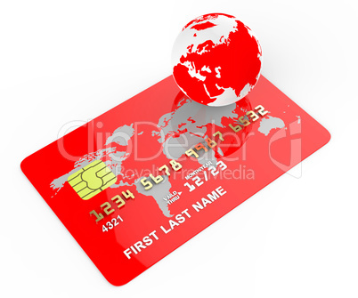 Credit Card Means Commerce Planet And Banking