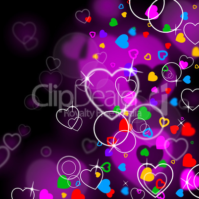 Background Heart Indicates Valentine's Day And Abstract