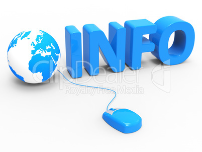 Global Info Indicates World Wide Web And Website