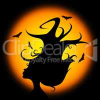 Bat Halloween Represents Trick Or Treat And Animal