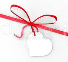 Gift Tag Shows Greeting Card And Blank