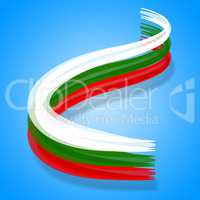 Bulgaria Flag Represents Europe Patriotic And Nation
