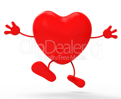 Heart Character Means Valentine's Day And Affection