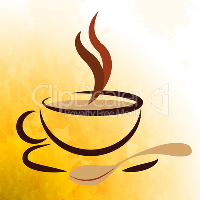 Coffee Beverage Represents Caffeine Cafe And Cafeteria