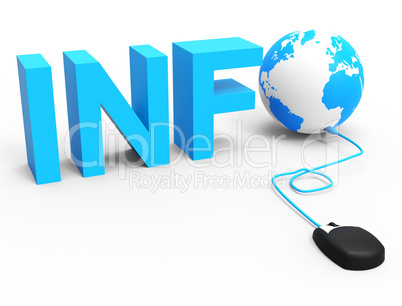 Internet Info Represents World Wide Web And Globalize