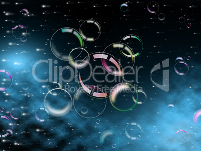 Bubbles Background Indicates Light Burst And Design