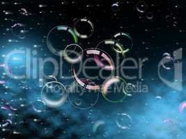 Bubbles Background Indicates Light Burst And Design