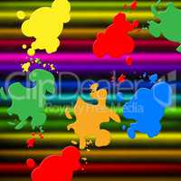 Colors Paint Shows Splashed Background And Splashing