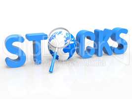 Stock Trades Shows Magnifying Buy And Trading