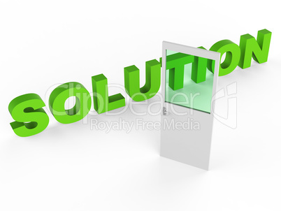 Solution Door Represents Resolution Doorframe And Achievement