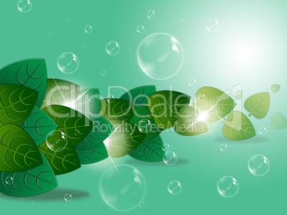 Bubbles Leaves Represents Garden Rural And Trees