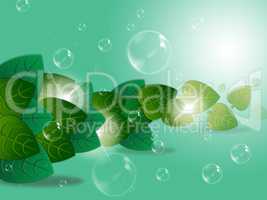 Bubbles Leaves Represents Garden Rural And Trees