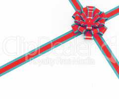 Bow Gift Represents Blank Space And Box