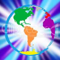 Global Globe Represents Vibrant Planet And Globalisation