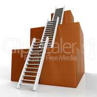 Success Ladders Shows Succeed Victor And Increase