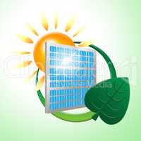 Solar Panel Shows Alternative Energy And Environment