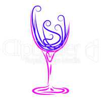Wine Glass Represents Winetasting Alcoholic And Celebrations