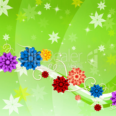 Background Flowers Represents Twist Backgrounds And Flora