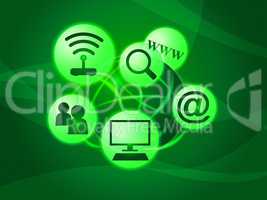 Social Media Represents World Wide Web And Communication