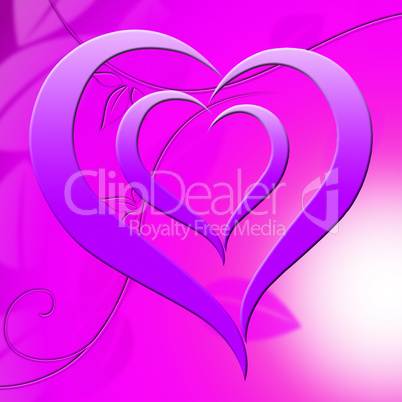 Background Heart Means Valentine Day And Abstract
