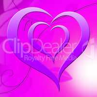 Background Heart Means Valentine Day And Abstract
