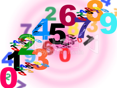 Numbers Counting Means Numeracy Numerical And Backdrop