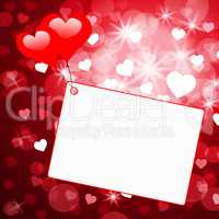 Copyspace Tag Represents Valentine's Day And Card