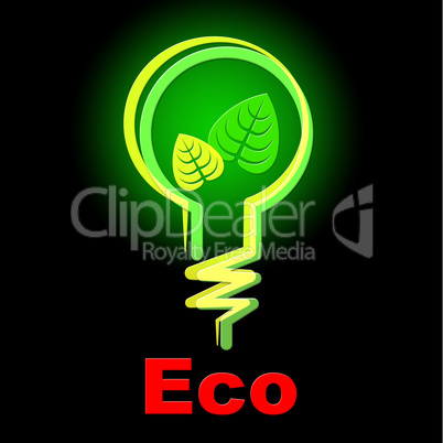 Light Bulb Indicates Earth Day And Eco