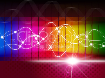 Waveform Spectrum Represents Color Guide And Abstract