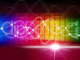 Waveform Spectrum Represents Color Guide And Abstract