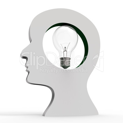Light Bulb Indicates Think About It And Lightbulb