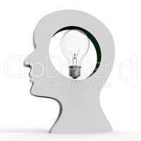 Light Bulb Indicates Think About It And Lightbulb