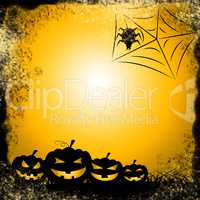 Spider Halloween Indicates Trick Or Treat And Celebration