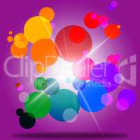 Sphere Color Represents Bubble Ring And Abstract