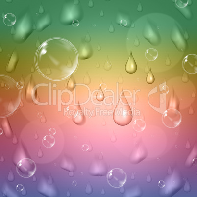 Pastel Color Means Rain Drop And Abstract