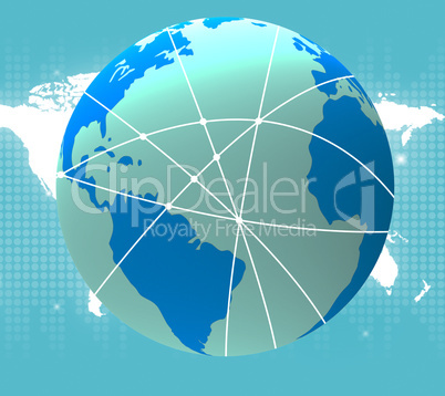 World Globe Indicates Travel Guide And Worldwide