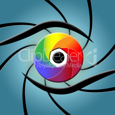 Eye Spectrum Indicates Colour Splash And Colourful