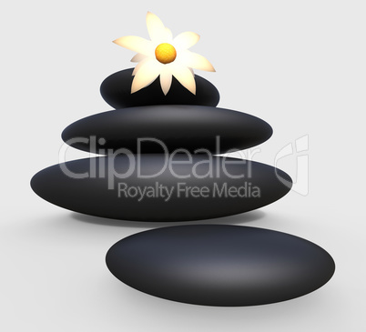 Spa Stones Represents Harmony Nature And Relaxation