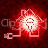 Light Bulb Means Power Source And Circuit