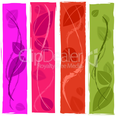Background Leaves Shows Design Colour And Template